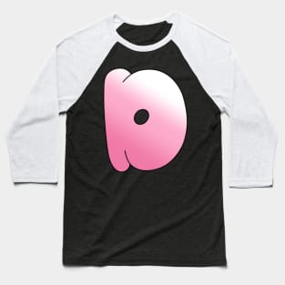 Pink Letter D Baseball T-Shirt